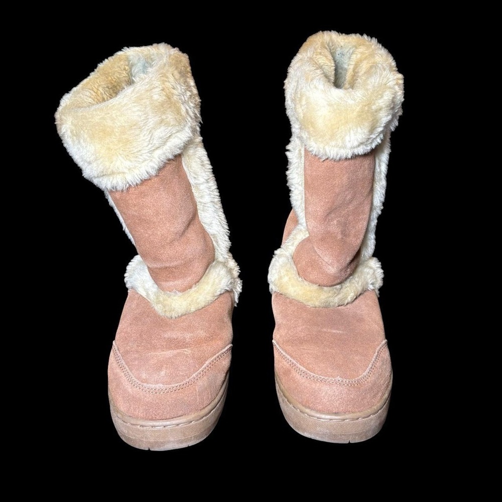 Women’s Suede Faux-Fur Mid-Calf Boots -